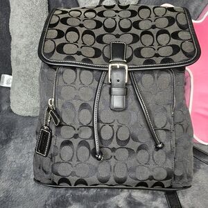 Coach Black and Gray Backpack